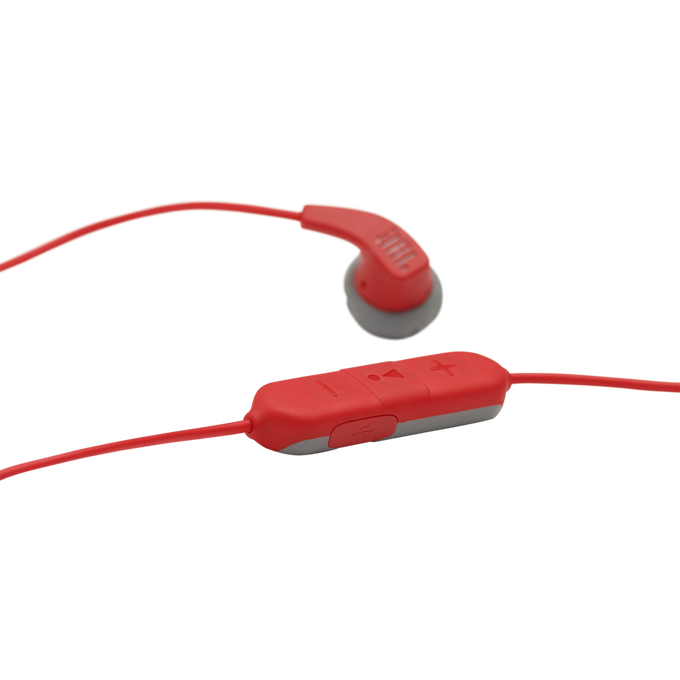 JBL Endurance RUNBT - Red - Sweatproof Wireless In-Ear Sport Headphones - Detailshot 5 image number null